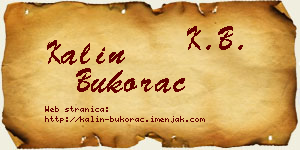 Kalin Bukorac vizit kartica